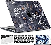 Vista 1 de TWOLSKOO for M4 MacBook Air 13.6 inch Case 2025-2022 Release M4 A3240 M3 A3113 M2 A2681, Plastic Hard Shell & Screen Protector & Keyboard Cover &