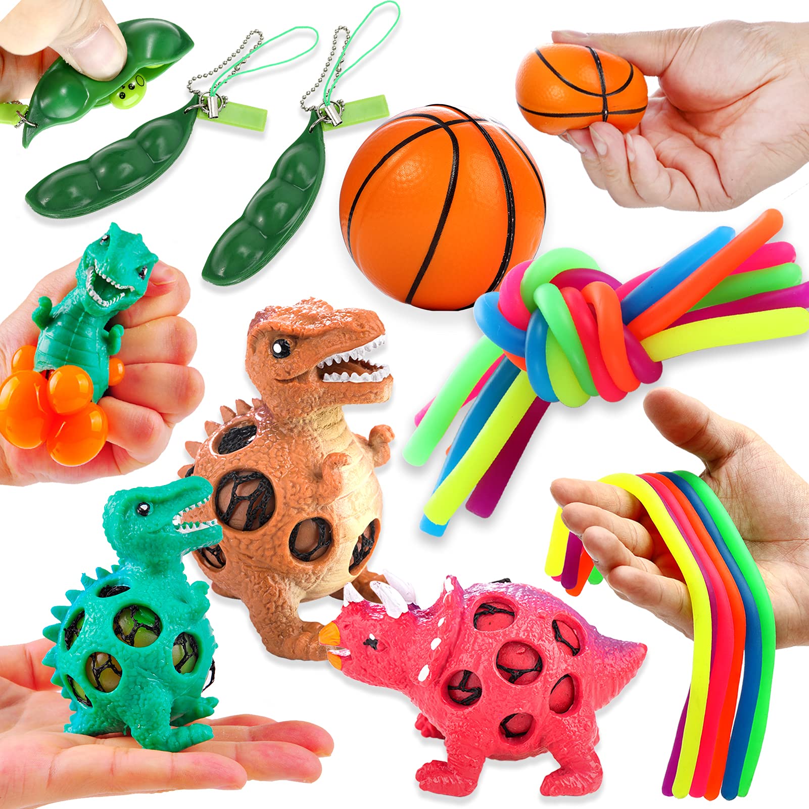 Buy Sensory Fidget Toy Dinosaur Stress Balls Sensory String Anxiety