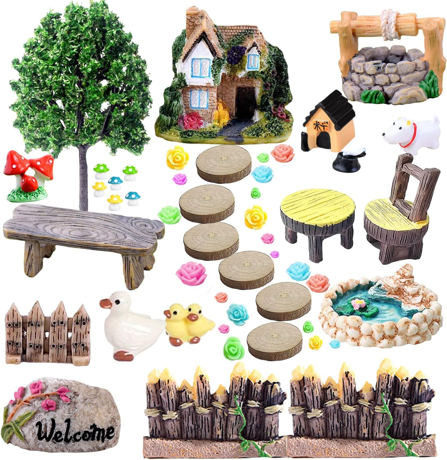 CHAKANLX Fairy Garden Accessories, Fairies Garden