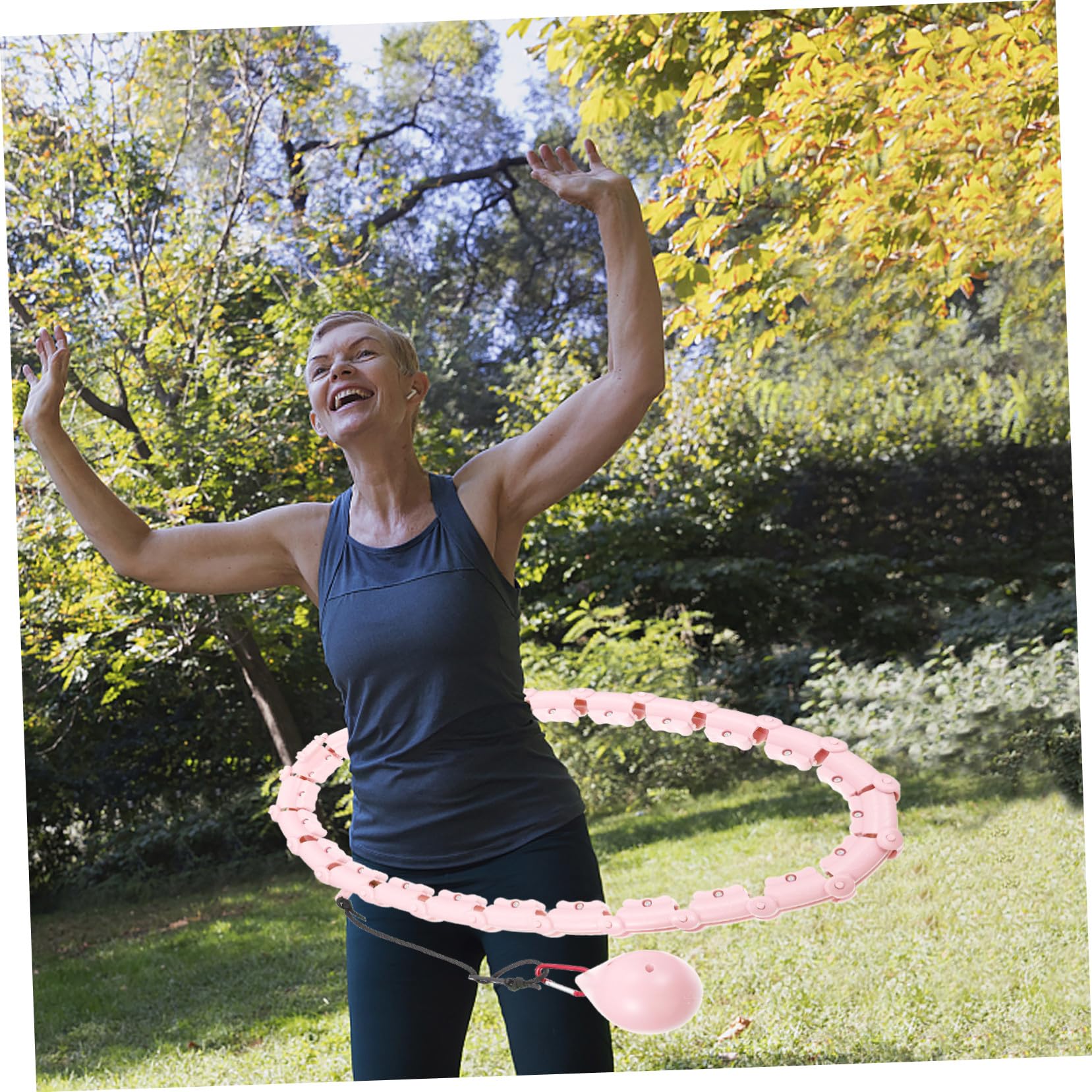 ifundom Intelligenter Fitness-Reifen mit Segmenten Verstellbarer Hochwertigem Kunststoff zur Gezielten Fettverbrennung und Körperformung für Frauen und Männer Zuhause und Büro