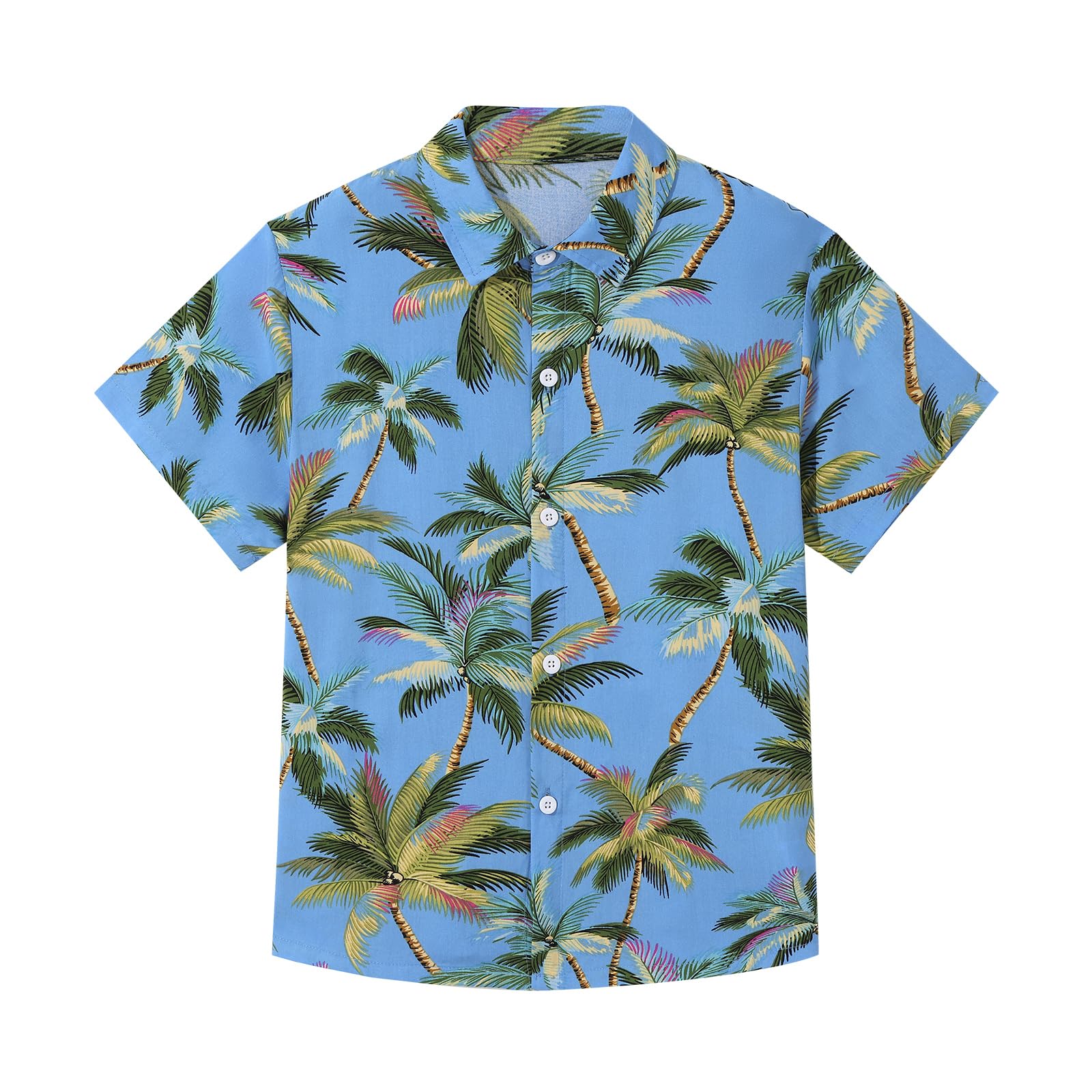 Camicie hawaiane estive a maniche corte con bottoni a maniche corte tropicali con palme floreali da spiaggia abiti da vacanza camicia