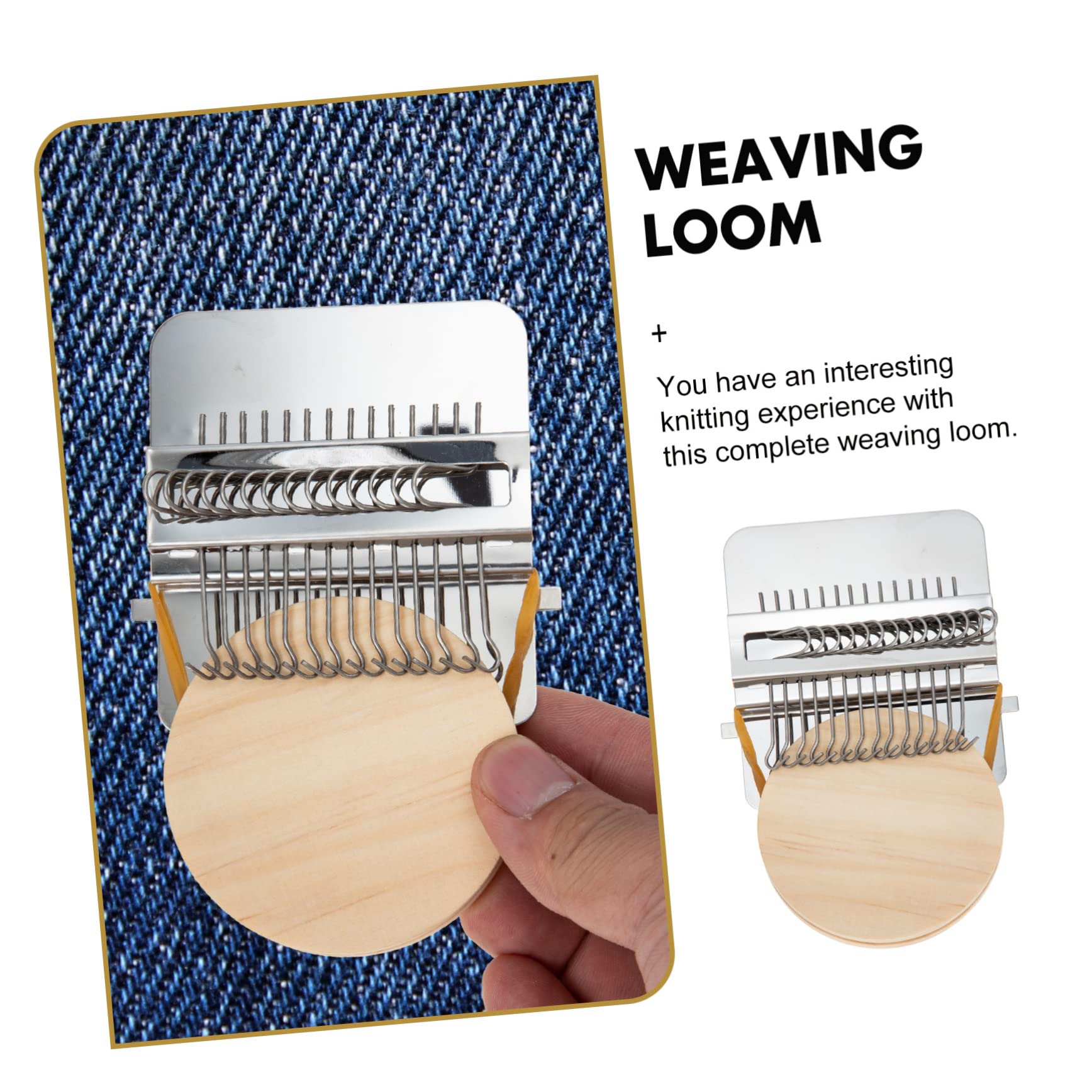 HOMSFOU 4 Sätze Mini Loom Strickwerkzeug Nadeln Webmaschine für DIY Kleidung und Stopfarbeiten Natürlichem und Leicht und Handlich
