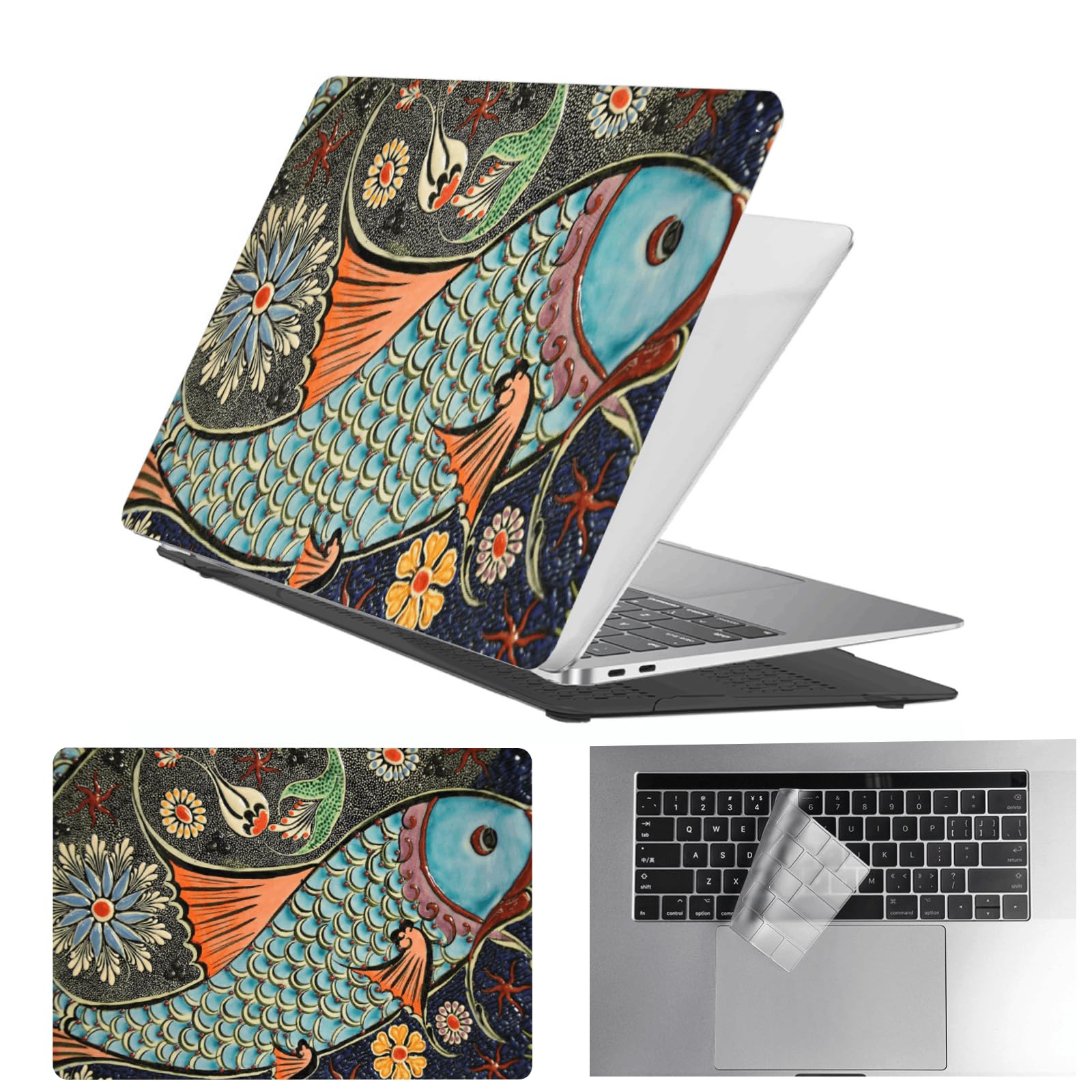 Carcasa Macbook Pro 13 para Evitar Arañazos con Estilo de Pez 8