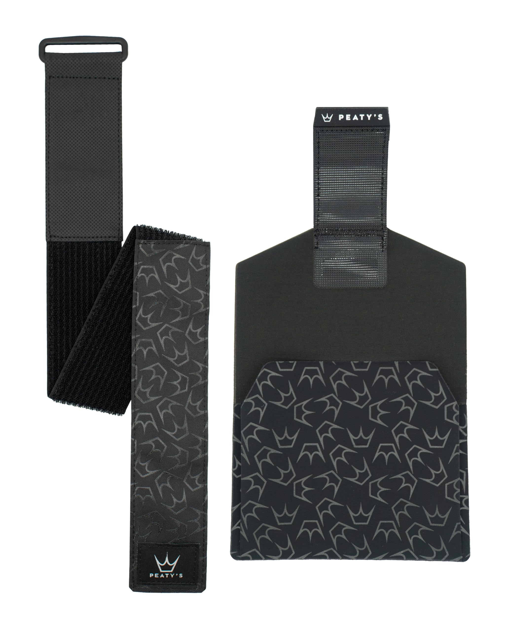 Peaty'sHoldfast Trail Tool Wrap - Super Secure, No Slip or Rattle, Modular Design, Waterproof, Storage Frame Bag with Zip Pouch Pocket, Fits Anywhere, for MTB Road Gravel Ebike Mountain Bike - Black