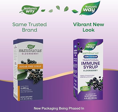 Miniatura 2 de Nature's Way Sambucus Jarabe de saúco sin azúcar, apoyo inmunológico tradicional*, 4 onzas