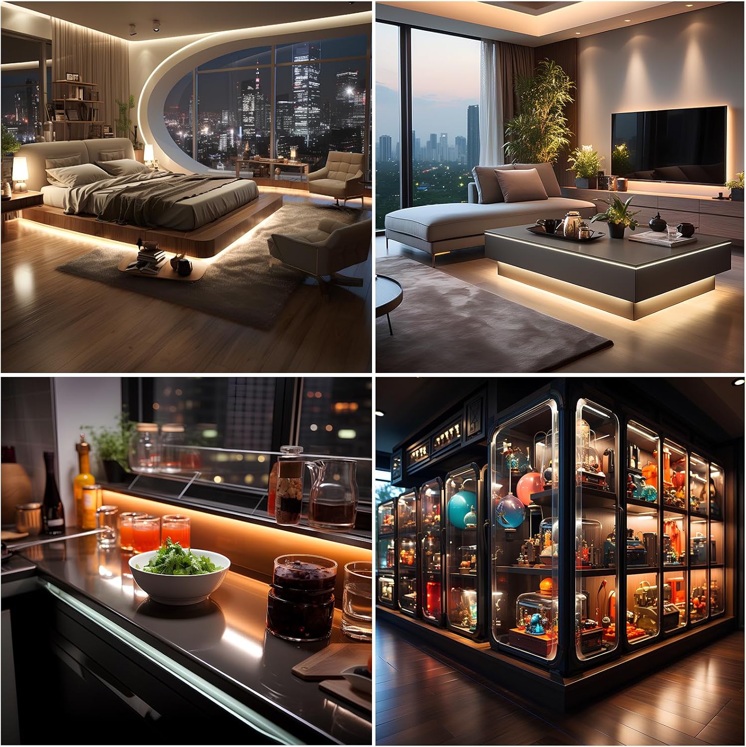 Short Led Strip Lights 5V USB LEDs Display Cabinet Lighting COB LED Strip Light 3000K Warm White Not Dimmable Flexible Small led Lights for DIY Home LED TV Lights Indoor Use (3.28FT/1M)