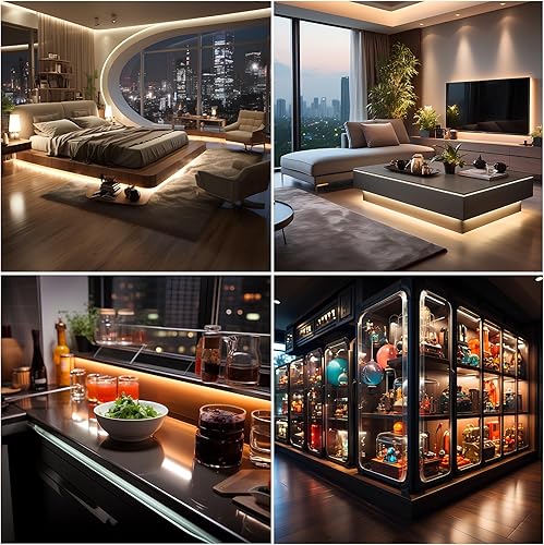 Miniatura 7 de Tira de luces LED de 5 V USB LED, iluminación para gabinete, tira de luz LED corta COB de 3000 K, blanco cálido, no regulable, flexible, pequeñas