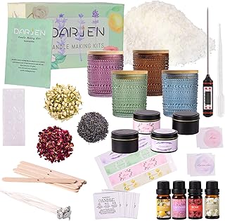DARJEN Candle Making Kits for Adults- Candle Making Supplies with 4 Cand...