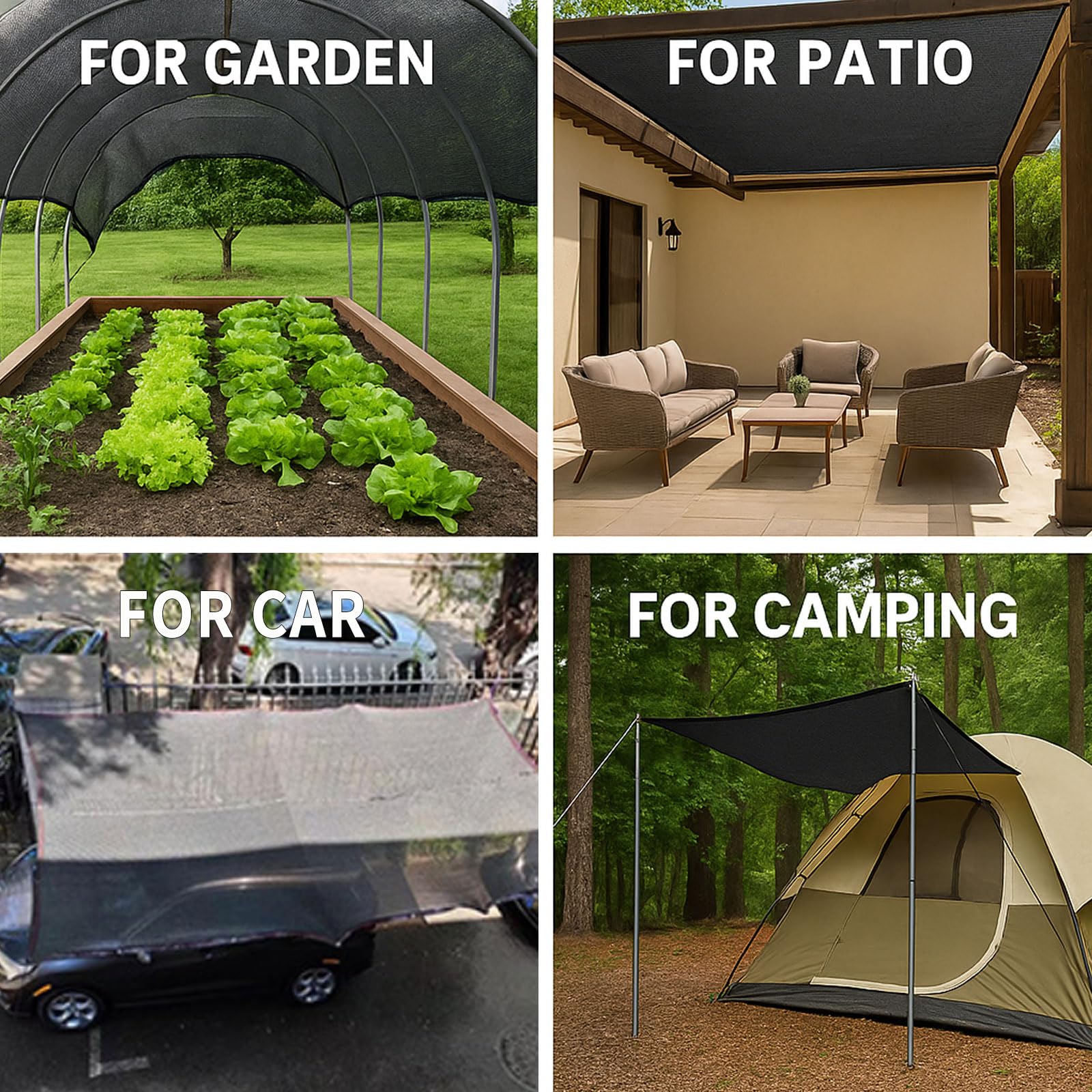 70% Shade Cloth for Garden Plants, 6.5x10FT UV Resistant Mesh Tarp with Grommets – Breathable Sun Shade Net for Greenhouse, Patio, Pergola, Chicken Coop, Kennel