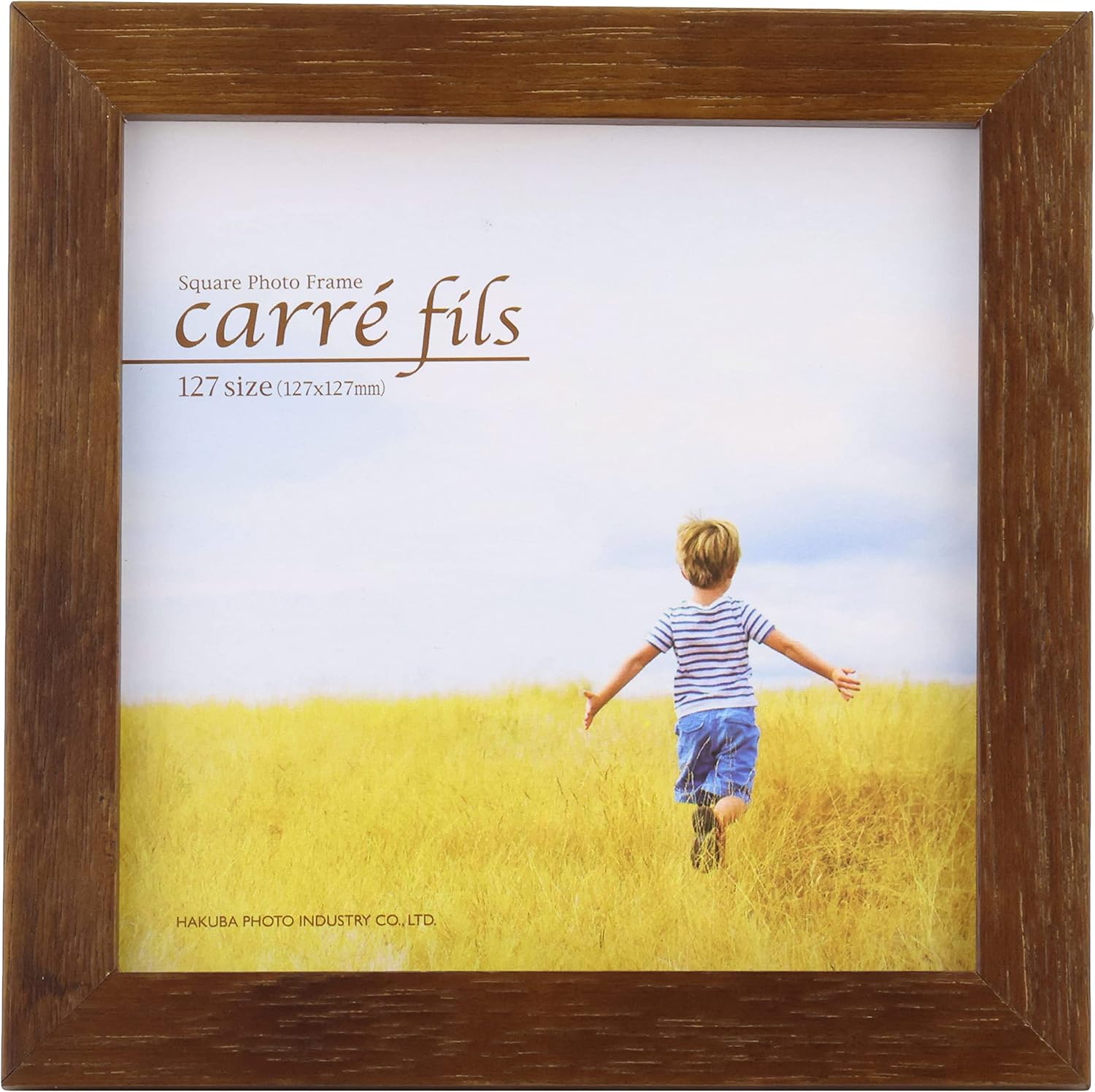 HAKUBA FSQCF-127BR Kalefiz 127 Square Wooden Frame, Masakaku Size 5.0 x 5.0 inches (127 x 127 mm), Brown