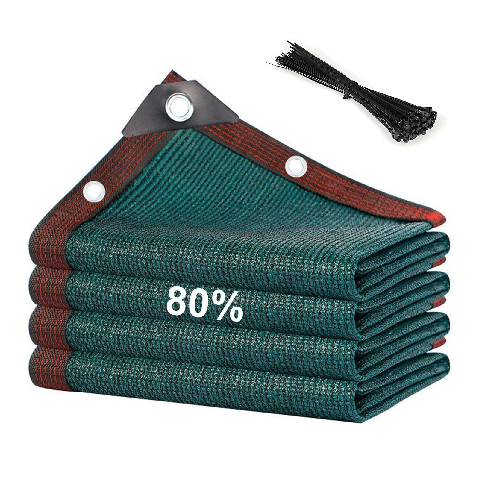 KLGFBDC 10x10m Shade Netting with Grommets 80% UV Protection Wind Shield for Greenhouse Garden Plant Cover Outdoor Barn Sunshade for Courtyards