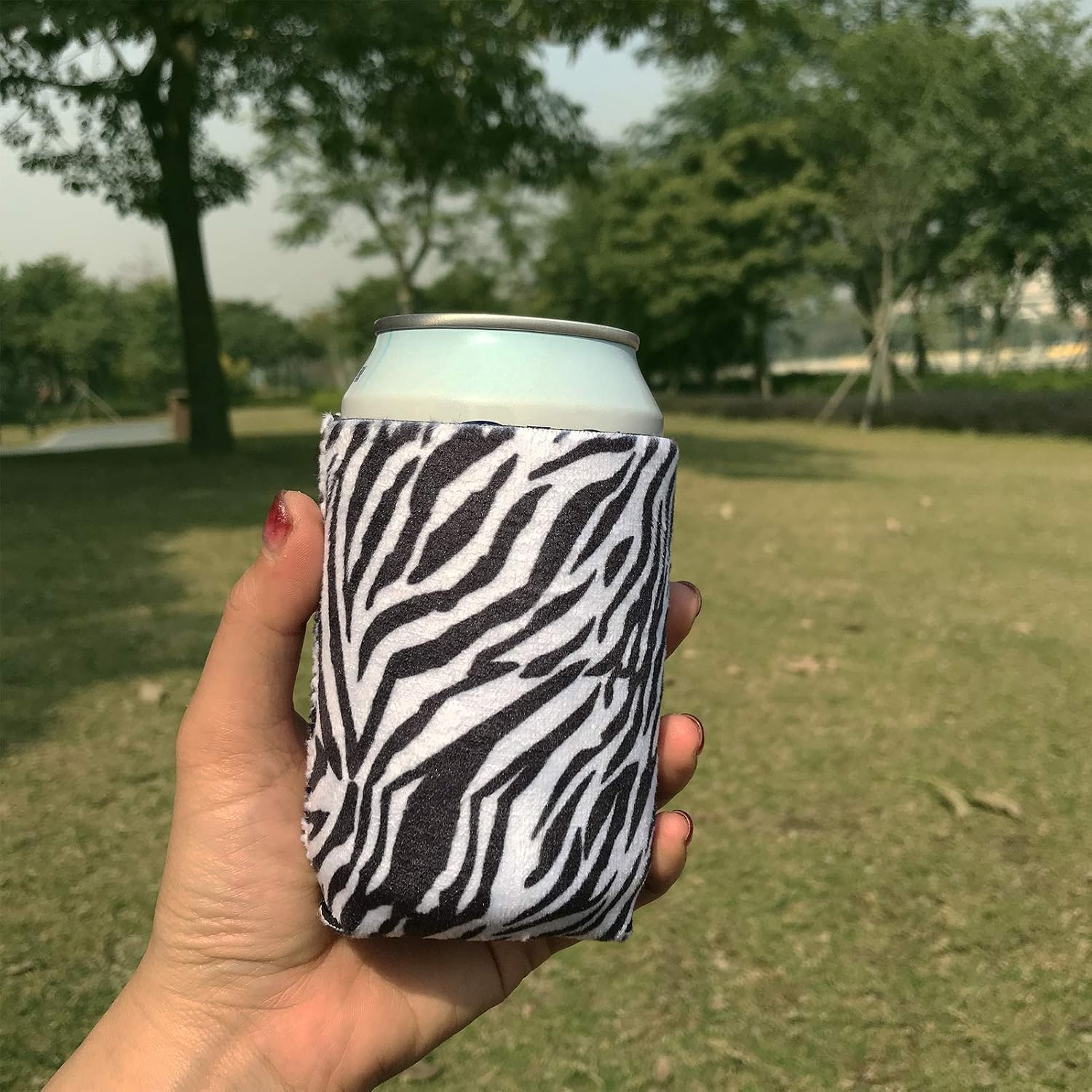 Carol Velvet Neoprene Soda Can Cooler Sleeves, Cold Beverages Beer Can Insulated Cover for BBQ, HTV, Bachelorette, Wedding Party image 3