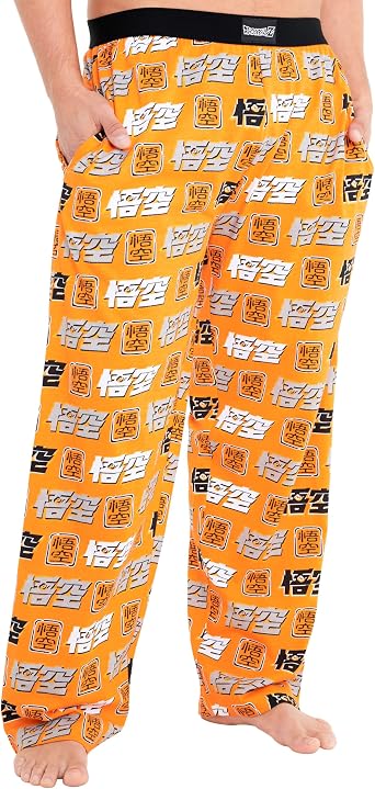 Dragon Ball Z Pajama Pants for Men, Teens Lounge Pants with Pockets Goku Anime Mens PJs Gifts for Men