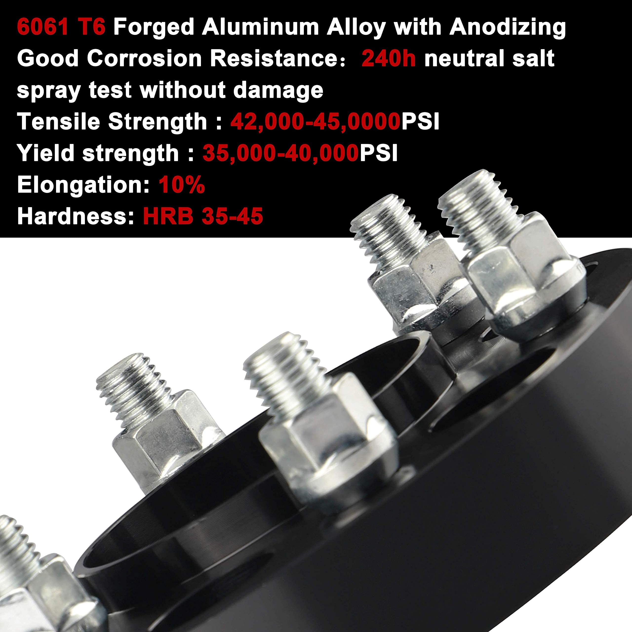 Richeer 6x135mm Wheel Spacer for 2004-2014 F150 2003-2014 Expedition Navigator 2009-2014 Lobo, 4 PCS 1.25 inch Hub Centric 6 Lug 6x135 Wheel Spacer with 14x2 Studs & 87.1mm Center Bore