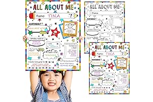 Seajan 40 Pcs All About Me Posters 17 x 22 Star Student