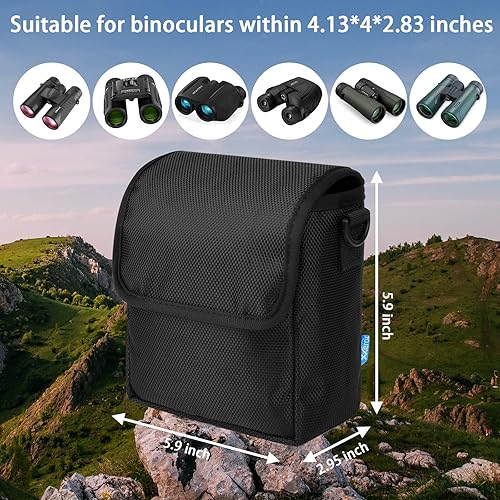 Miniatura 2 de Xxerciz Estuche portátil para binoculares con correa para el hombro, bolsa protectora Molle 1680D, bolsa Oxford para occer, POLDR y accesorio de