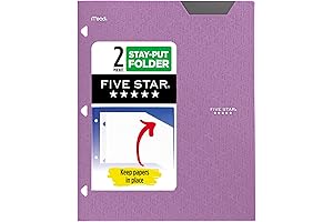 Five Star Purple Plastic Folder