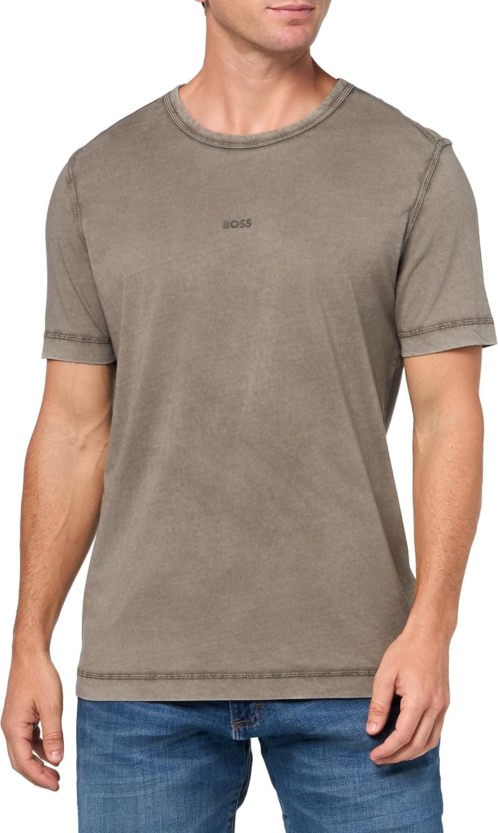 BOSS Men's Small Tonal Logo Regular Fit Jersey T-Shirt