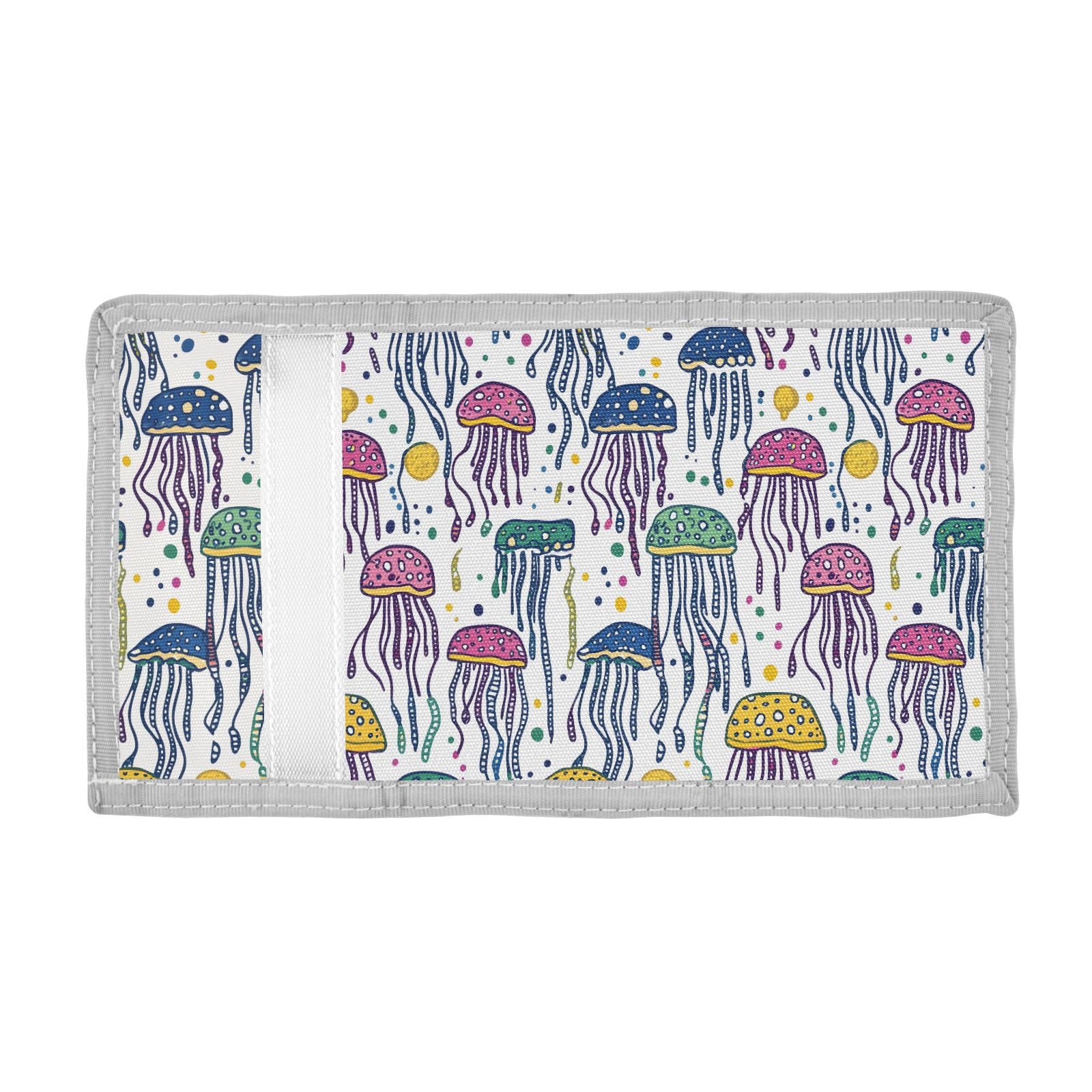 FOLIOSA Anime Jellyfishes Kids Wallet for Boys Girls Youth, Compact Fabric 4.9×2.9 in