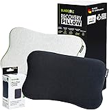 BLACKROLL® Recovery Pillow Set Jersey Anthrazit, ergonomisches HWS Nackenkissen aus Memory-Foam inkl. Zusätzlichem Bezug- Made in Germany Kissen + Kissenbezug Anthrazit