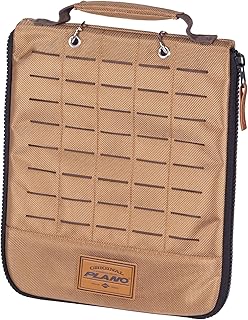 Plano Guide Series Worm Wrap | Premium Tackle Storage for Soft Plastics, Khaki with Brown/Black Trim (PLABG100), One Size