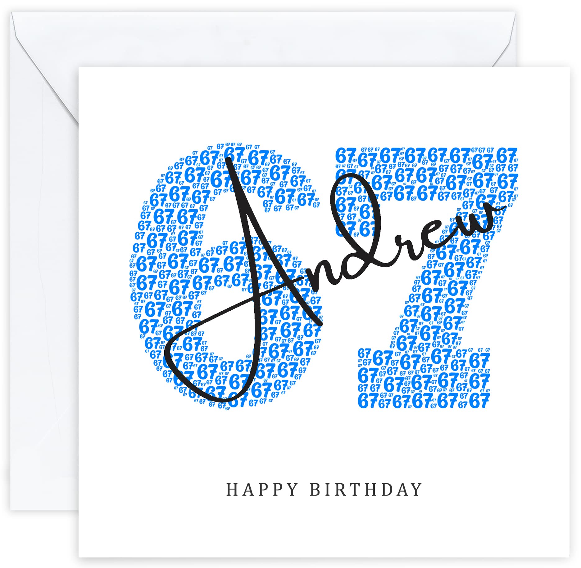 Personalised 67th Birthday Card - Sixty Seventh Birthday Card for Sixty Seven 67 Year Old Men Dad Husband Grandad Father Uncle Brother Him (Age 67) โ image 1