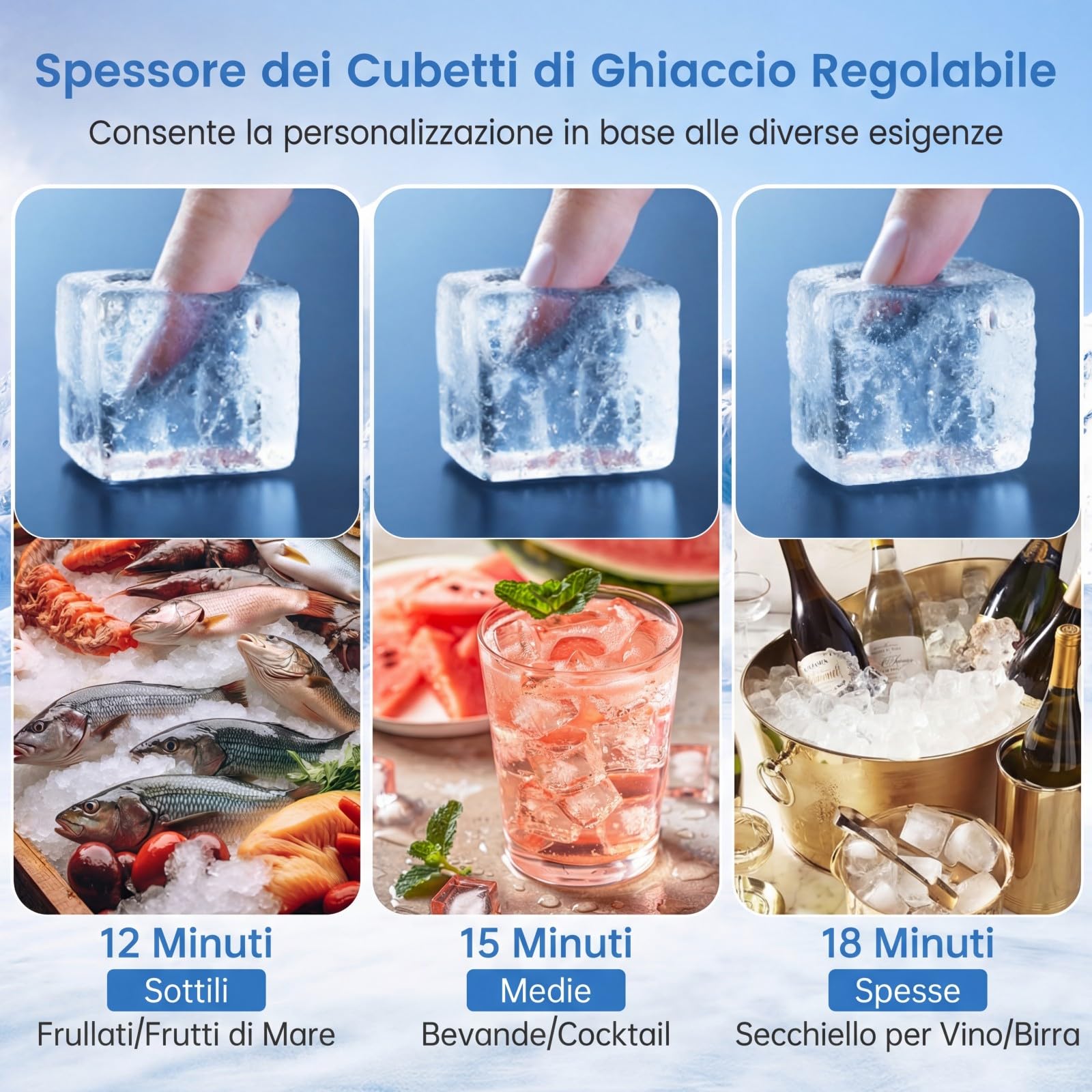 COSTWAY Macchina per Ghiaccio Commerciale, 25-30 kg/24H, Produttore di Ghiaccio in Acciaio Inox con Autopulizia, Filtro dell’Acqua, per Bar Ristorante e Caffetteria