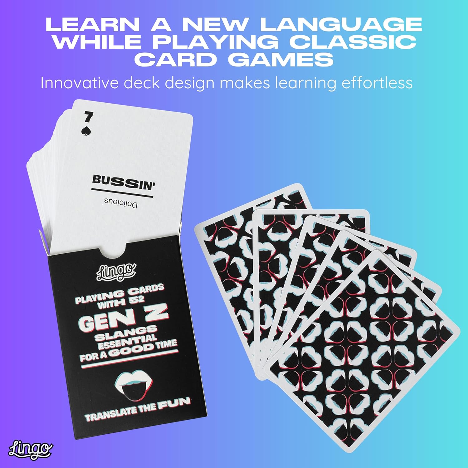 Gen Z Lingo Playing Cards | Travel Flashcards | Learn Gen Z Slang Vocabulary in A Fun & Easy Way | 52 Essential Translations - Image 4