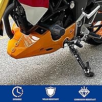 Vista 5 de Soporte de trípode ajustable para motocicleta, soporte lateral para motocicleta (negro)
