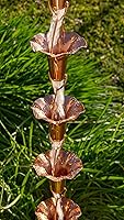 Vista 5 de Stanwood Rain Chain Morning Glory - Cadena de lluvia de cobre, 8 pies