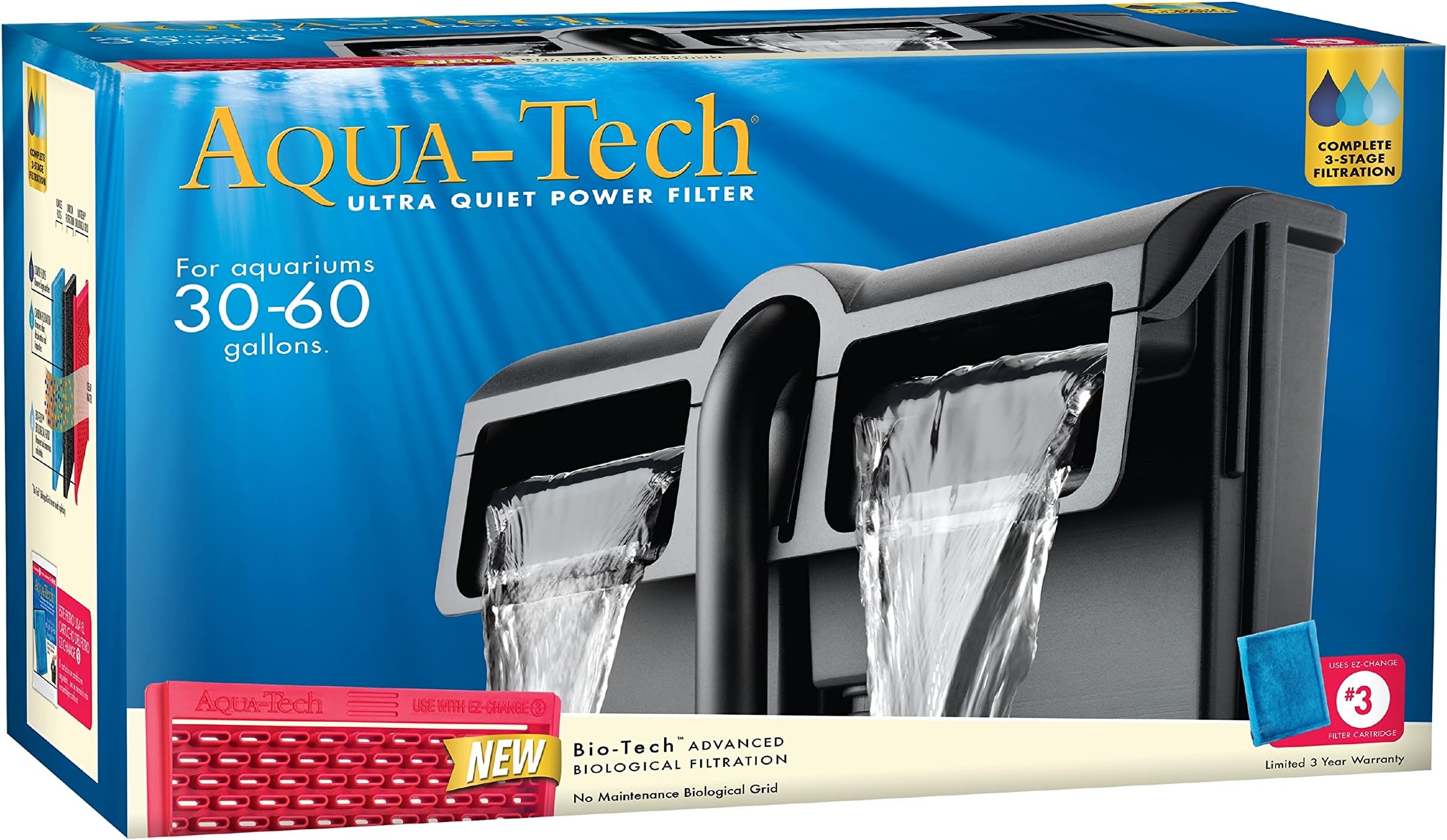 AQUA-TECH Power Aquarium Filter, 30 to 60-Gallon Aquariums