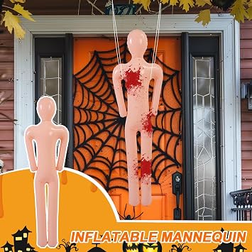 Teksome 61 Inflatable Body Mannequin, Halloween Dummies, Full Size Inflatable Body Blowup Dolls for Murder Adults DIYs Halloween Prop, Dummies Murder Crime Scene Party Decor