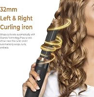 Atopskins 7-in-1 Hajformázó Készlet - 110.000 RPM Hajszárító, Meleglevegős Körkefe, Hajvasaló, Diffúzor - Ionos Hajápolás, Fekete-Arany 3