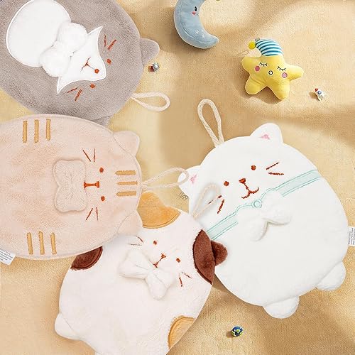 Miniatura 7 de PRATIQUE Paquete de 3 bonitas toallas de mano, toallas de baño con lazo para colgar, toalla de mano para niños, animales, toalla de mano absorbente