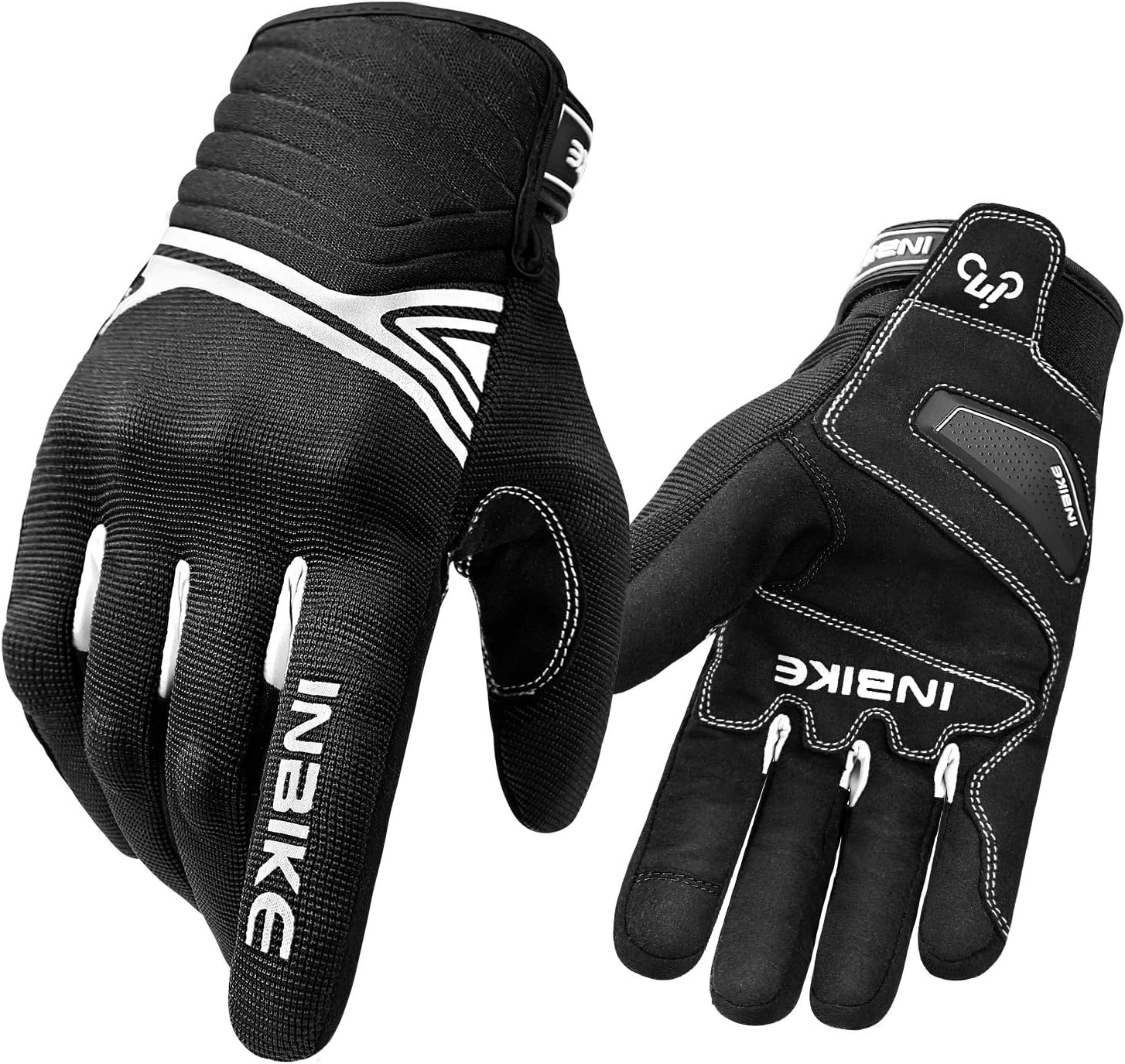 INBIKE Thermal Fleece Winter Motorcycle Gloves Water Resistant Touchscreen with TPR Palm Pad Cushioning Hard Knuckle
