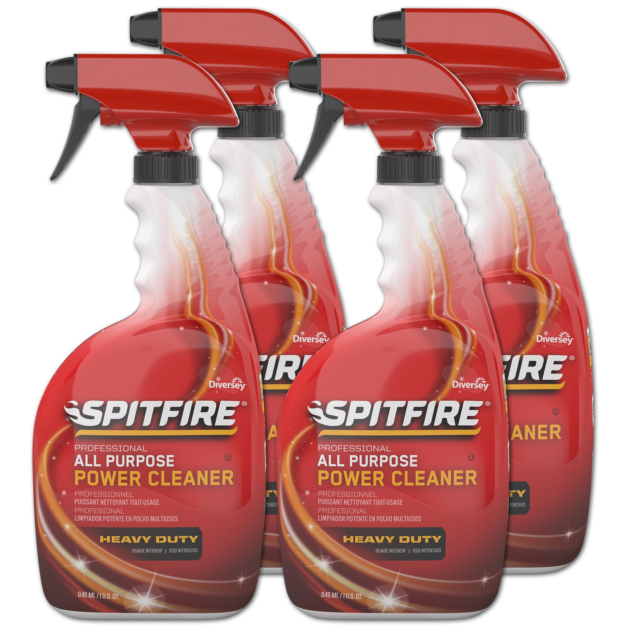 DiverseyCBD540038 Spitfire Professional All Purpose Power, 32 Ounce Capped Spray Bottle (4 Pack)