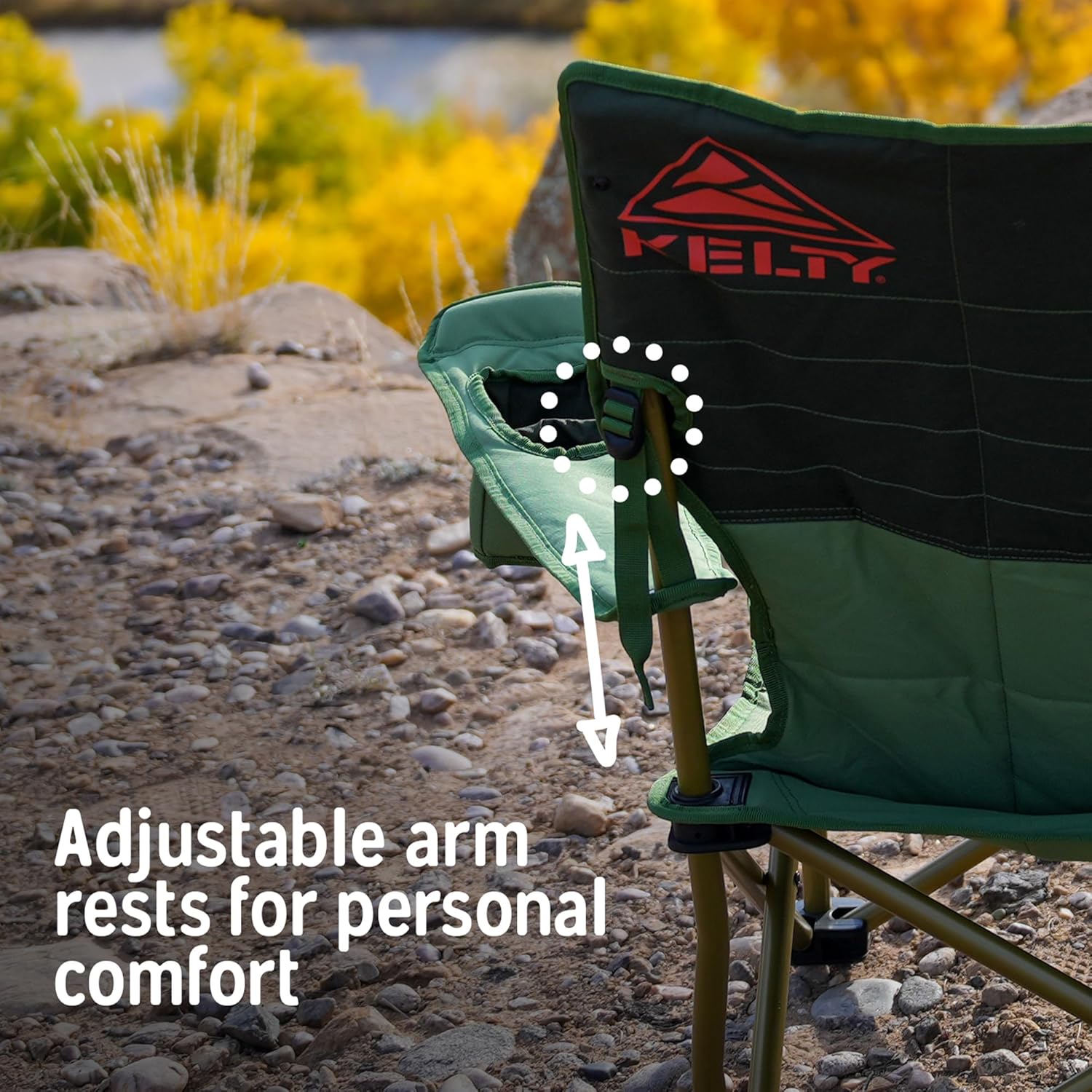 Kelty Lowdown Couch - 3 Person Capacity Camping Chair, Extra Large and Sturdy Bench for Campsites, Soccer Games, and Backyard Parties