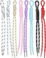 Macuezu 8-Pack Colorful Braided Paracord Keychain Bag Charms - Nylon Rope Accessories for Keys, Purses, Backpacks