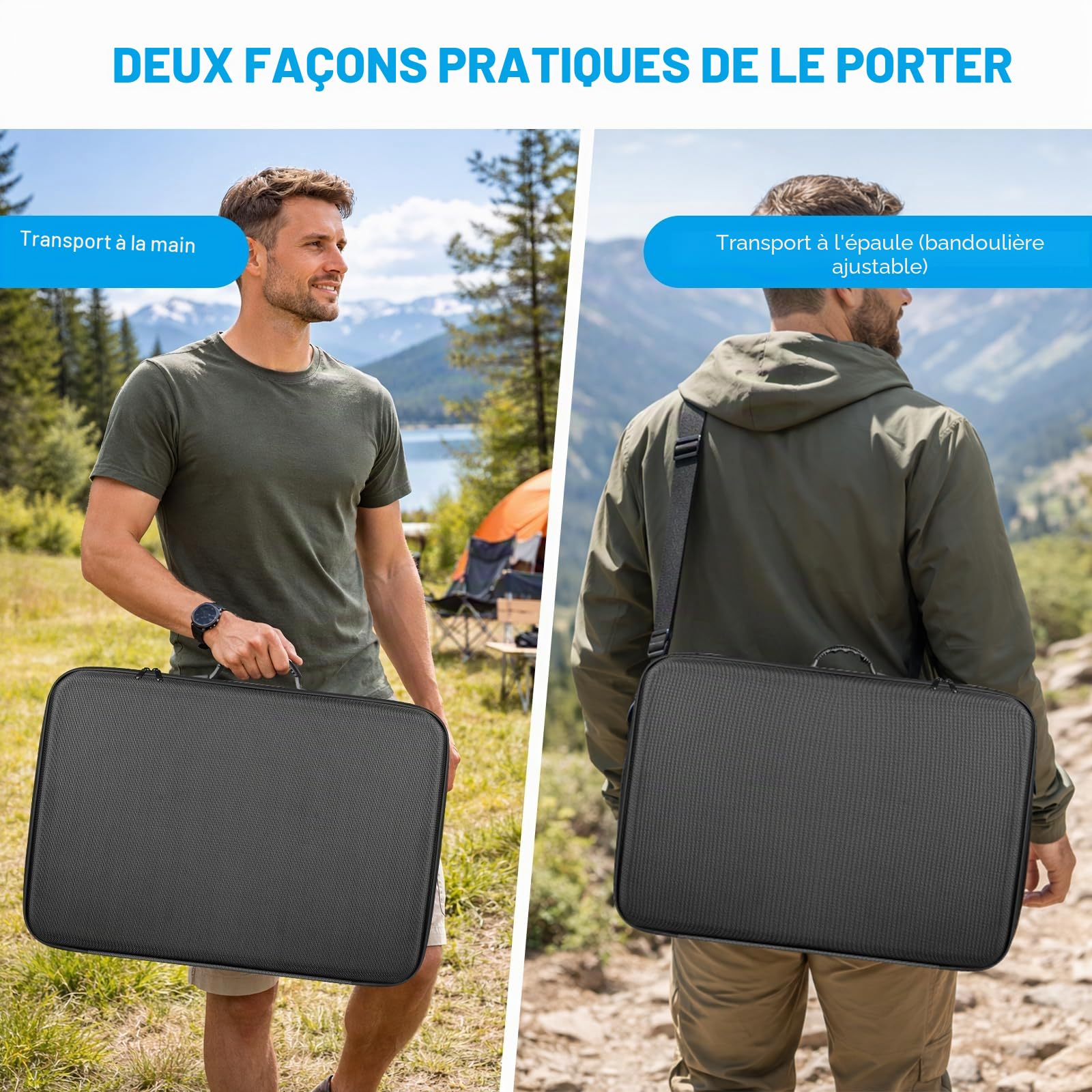 Sac Starlink Transport, Sac de Rangement Étanche Starlink Gen 3 Housse de Protection en EVA éclaboussures et Aux Chocs avec Bandoulière pour Voyage, Camping-Car et Camping en Plein Air (Noir)