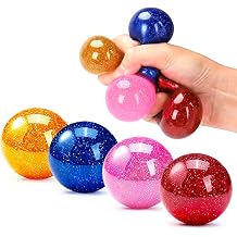 24 Pack Fidget Stress Balls,Sensory Squishy Ball Anti-Anxiety Toys Bulk for Kids, Adults Stress Relief,Fun for Student Classroom Prize, Birthday,Party Favors, Childrens Day,Easter Basket Stuffers