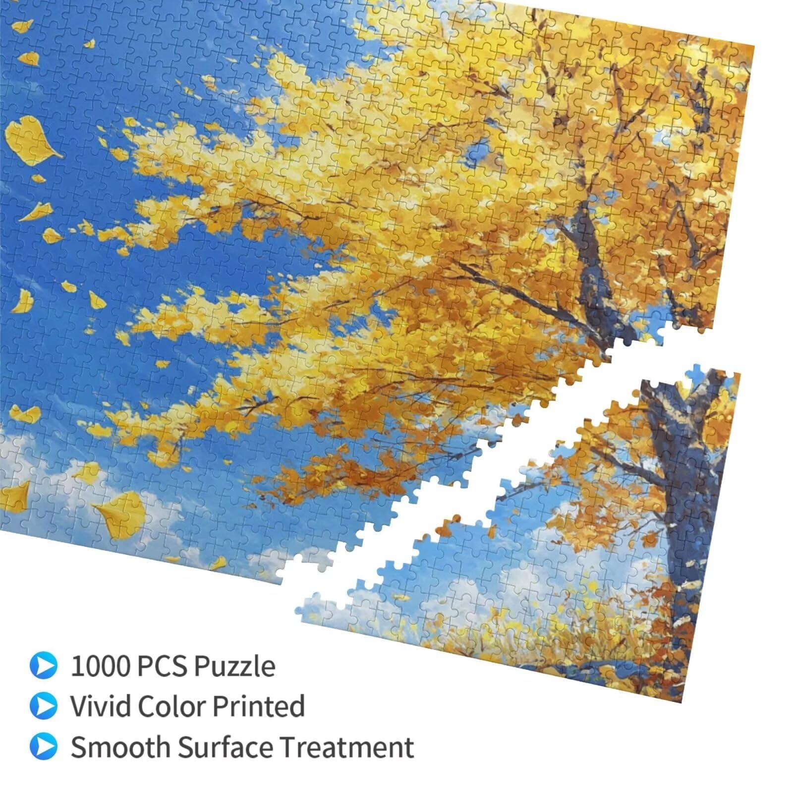 Puzzle krajobrazu, 1500 elementów, puzzle z drzewem, dla dorosłych, z pudełkiem na prezent, "zrób to sam", duże drewniane puzzle dla dorosłych, gra zręcznościowa dla całej rodziny, prezenty dla kobiet