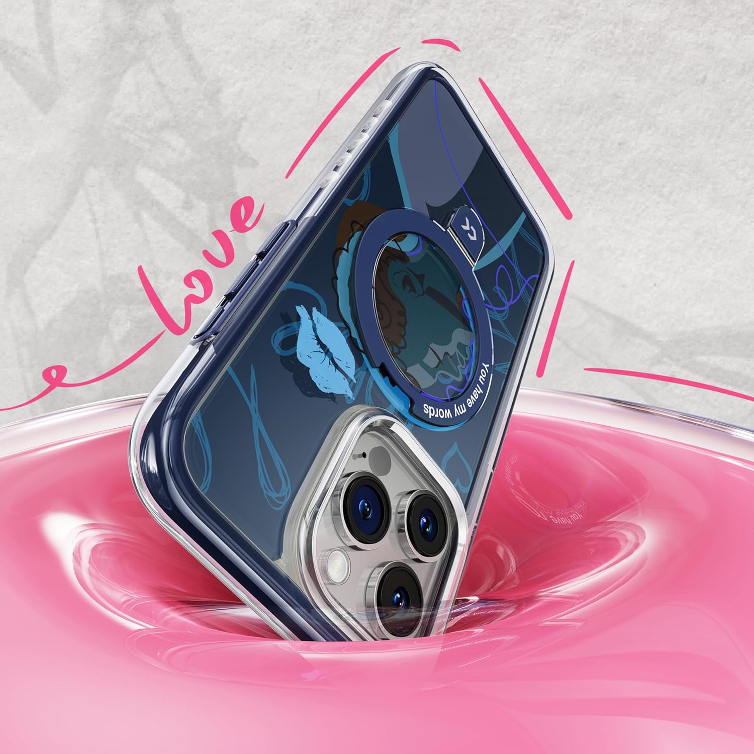 CASEKOO 360° Air Max for iPhone 14 Pro Case [16FT Military Drop Protection/Build-in Magnetic Ring Stand] - Fashion Sport Series - Tough 360° Air-Filled Bumper - AirLov Blue