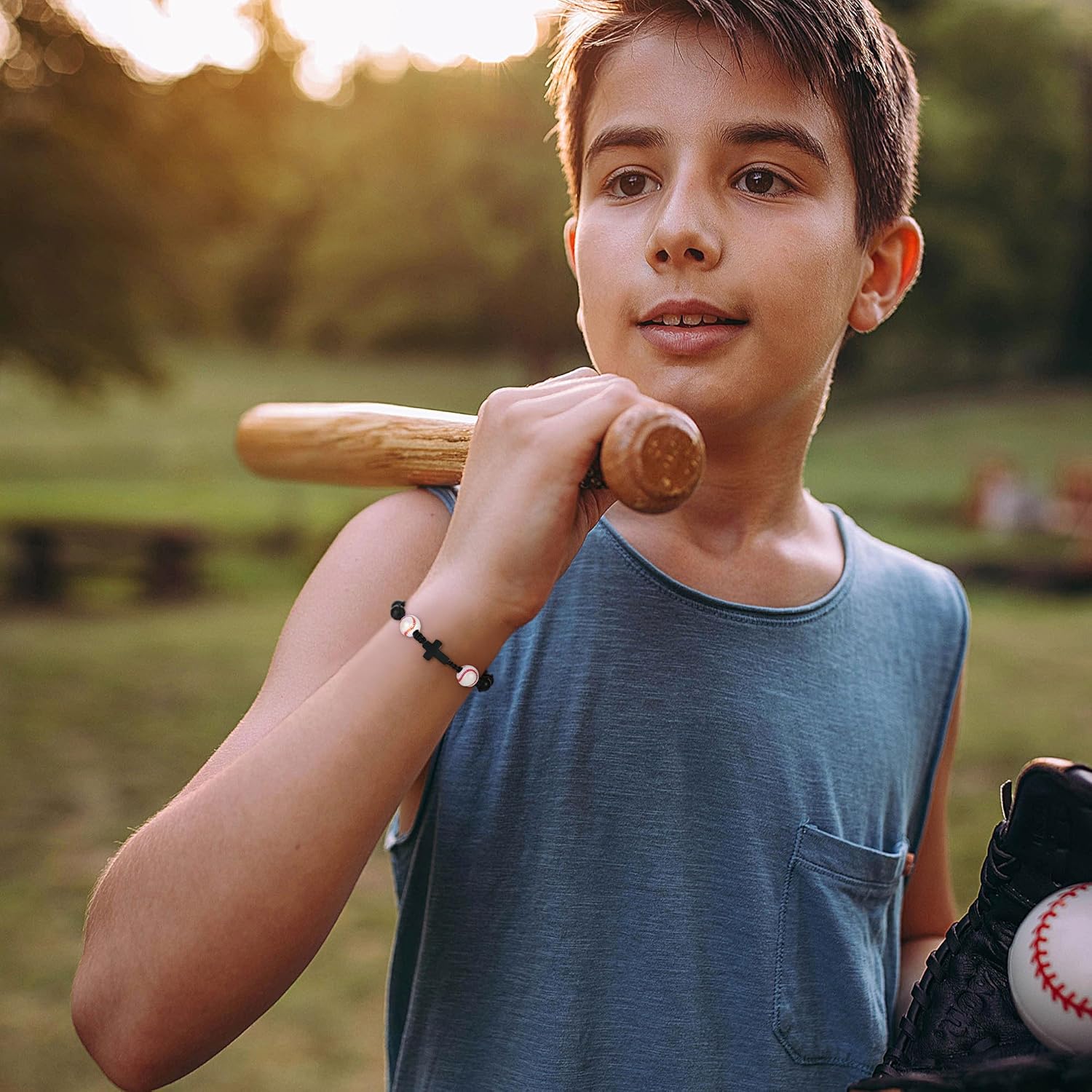 C-leen Baseball Gifts Bracelet for Boys Men Mom Lovers Fans, Baseball Accessories Stuff Bracelet for Boys Men Mom Lovers Fans Coach - Image 3