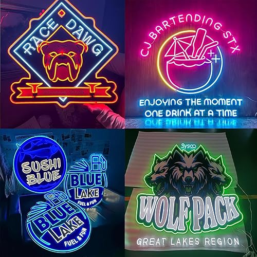 Miniatura 5 de Letrero de neón con logotipo personalizado, logotipo LED personalizado de negocios con impresión UV, logotipo de neón personalizado para negocios,