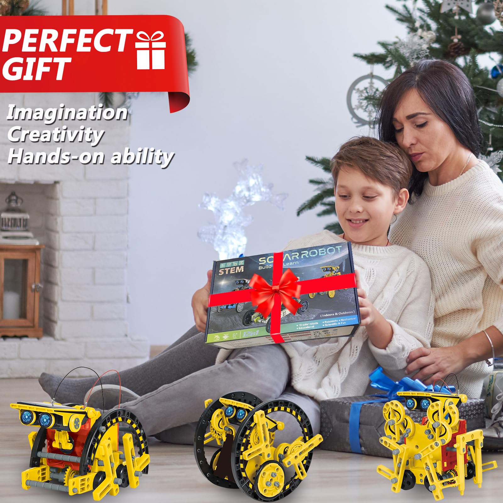 Solare Robot Giocattolo Bambini Giochi Bambino 8-12 Anni Maschio Ragazzo Regali Natale Compleanno Regalo