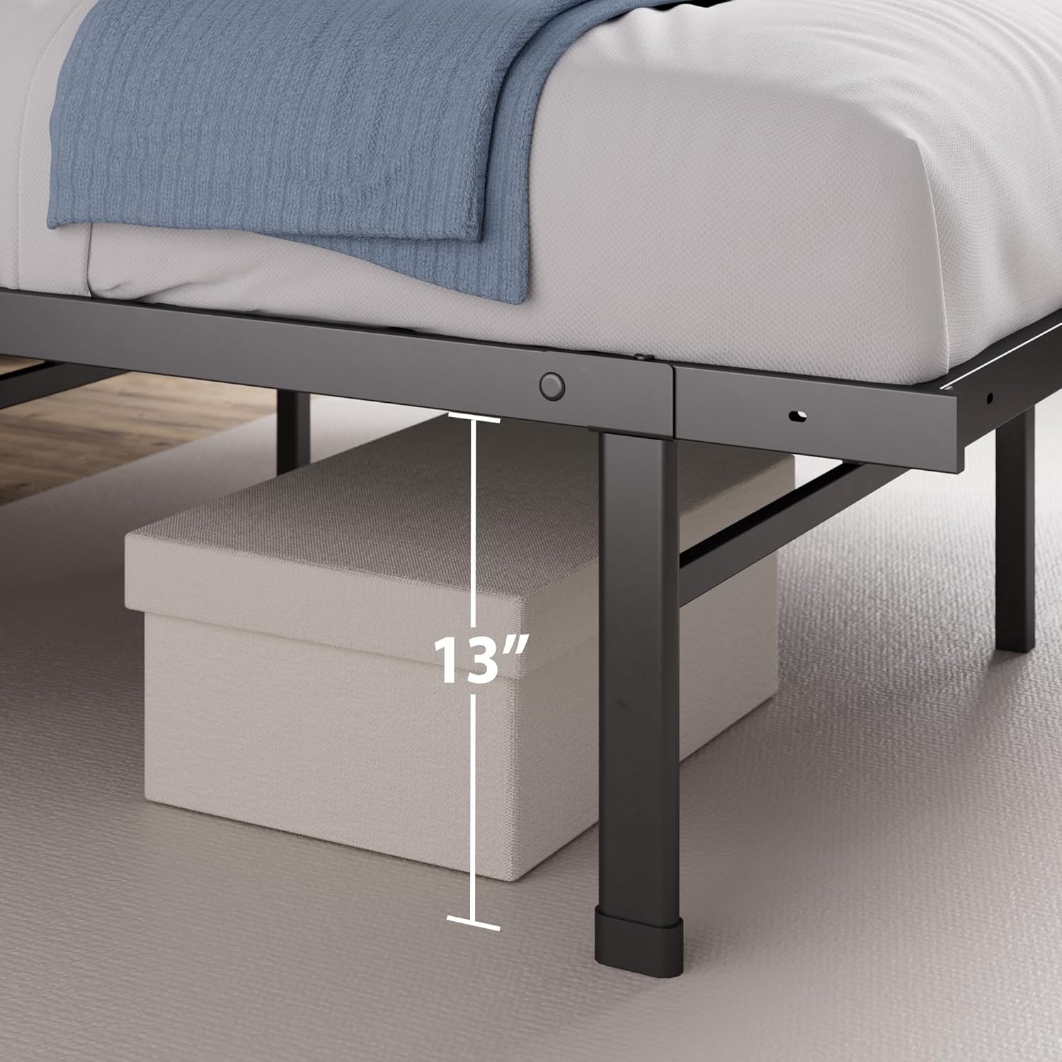 ZINUS Justin 14 Inch Easy to Assemble Mattress Foundation, Steel Support, No Box Spring Needed, King