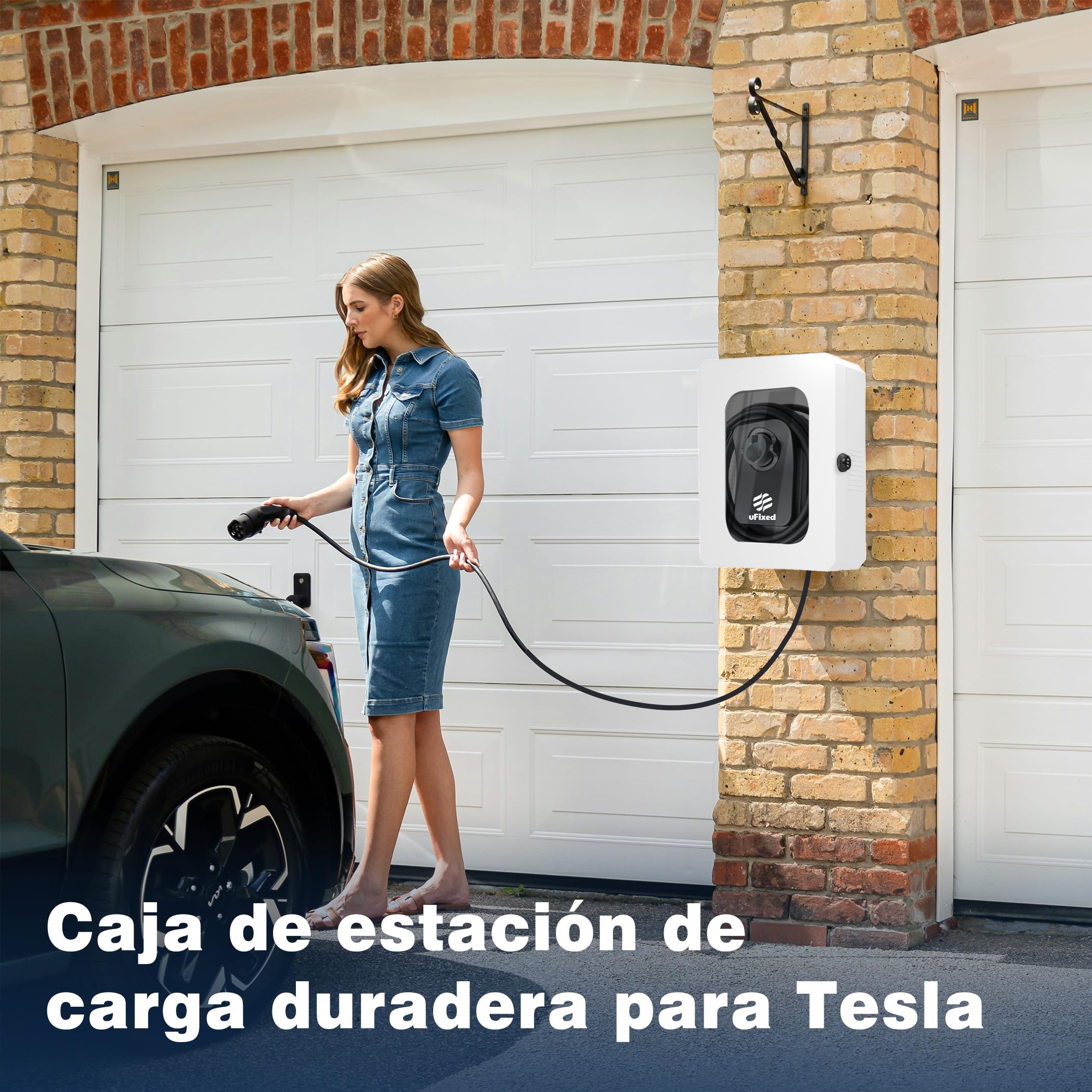 Caja de Protección de Pared para Tesla Wall Connector Gen 3 – Resistente a la Lluvia, con Cerradura, Ventana y Ventilación – Caja Exterior para Cargador de Coche Eléctrico，Blanca