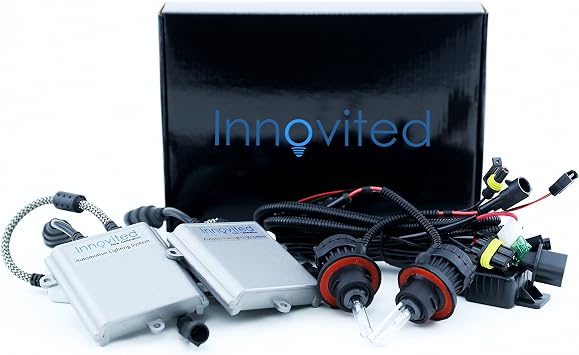 Innovited H13-3 9008 8000K Bi xenon HI/LO Xenon Bulb x 1 pair bundle with 2 x 55W Performance AC Digital Ballast Ice Blue