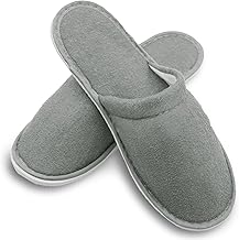 ZOLLNER Pantofole per gli ospiti - Ciabatte da viaggio, centro benessere, sauna e casa - suola antiscivolo - punta chiusa, taglia unica - qualità alberghiera, 505