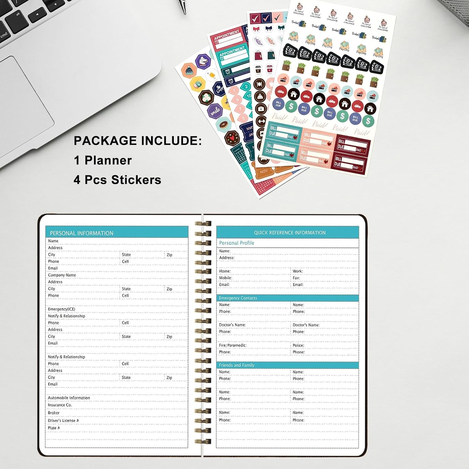 Monthly Planner 2026-2028, Monthly and Weekly Calendar Notebook for Office Work School Supplies Agenda, A5 (5.9" x 8.27"), Runs From January 2026 Until December 2028 (blue) image 3